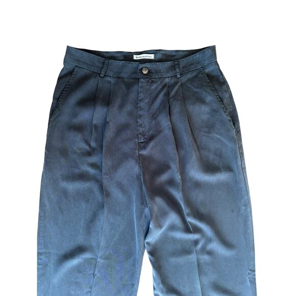 Reformation Women's Mason High Waist Wide Leg Black Pants Size 10 Sustainable - Picture 6 of 8